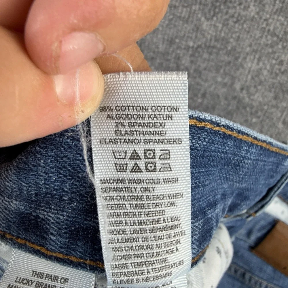 Lucky Brand 361 Vintage Straight Jeans Mens 34x30 Medium Wash Blue Stretch Denim